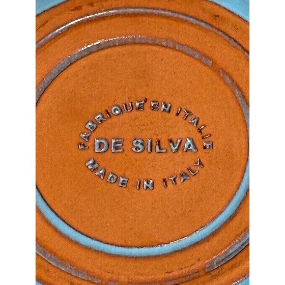 De Silva Terracotta Lt Blue Soup Bowl with handle and lid, never used 6.5x5.5" - Picture 10 of 16